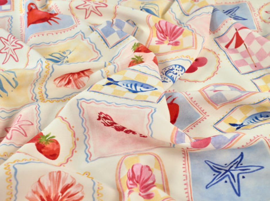 Fabric Godmother Cartolina Viscose & Linen Ivory - Half Metre