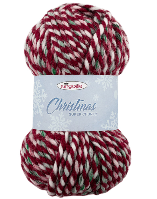King Cole Christmas Super Chunky Yarn 100g - Santa 6101
