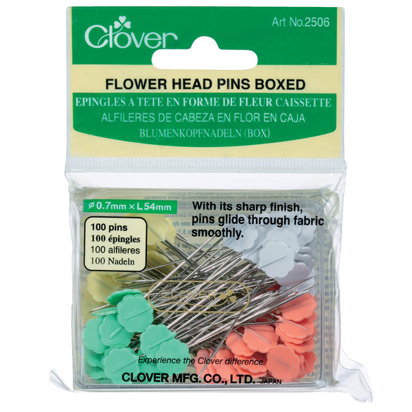 Clover Flower Head Pins Boxed - CL2506