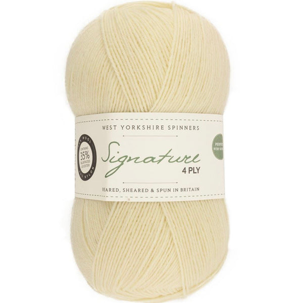 West Yorkshire Spinners Signature 4 Ply Yarn 100g - Milk Bottle 010