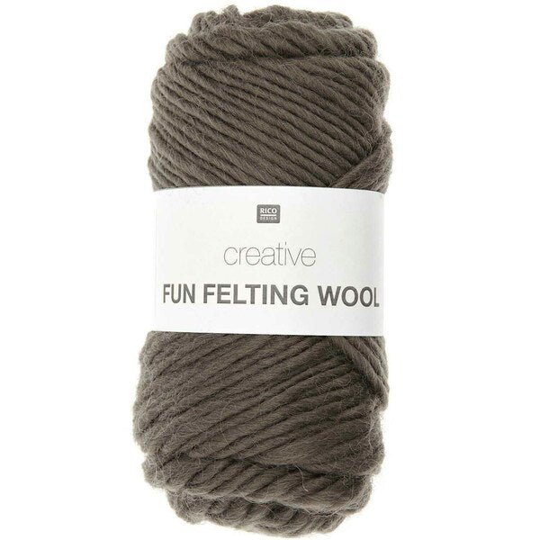 Rico Creative Fun Felting Wool Yarn 50g - Taupe 007