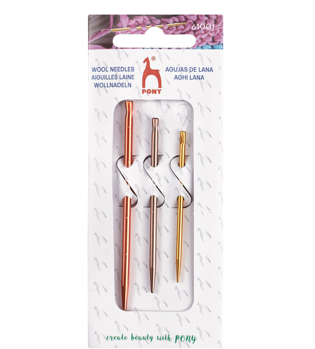 Pony Wool Sewing Needles Assorted Colours 2.25mm - 3.25mm - P61001
