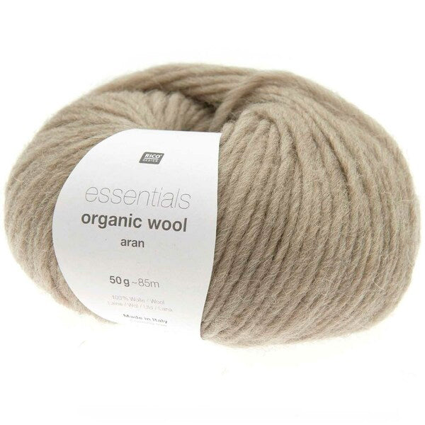 Rico Essentials Organic Wool Aran Yarn 50g - Beige 002