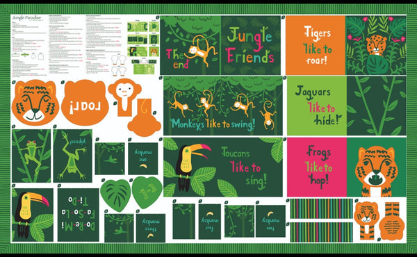Jungle Friends Jungle Paradise by Stacy Iest Hsu Quiet Book Panel