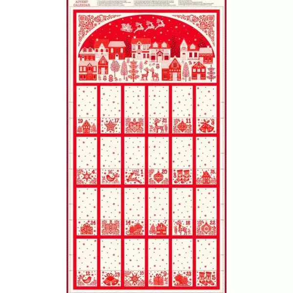 Scandi Advent Calender Panel By Makower
