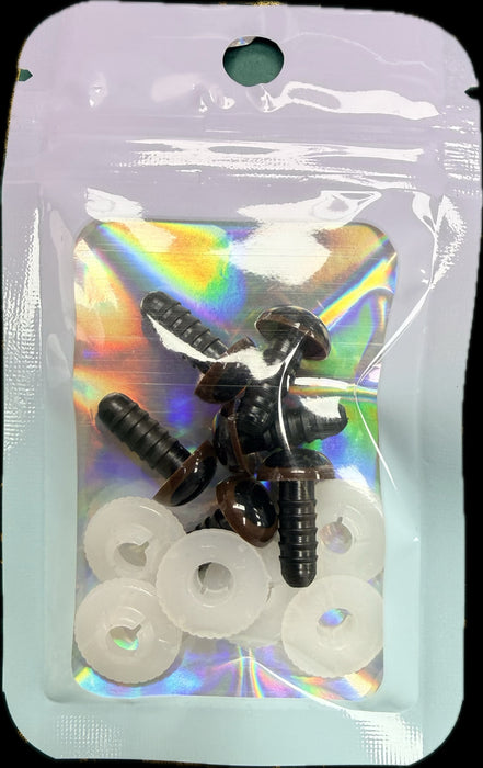 Toy Eyes 10.5mm Brown 3 Pairs
