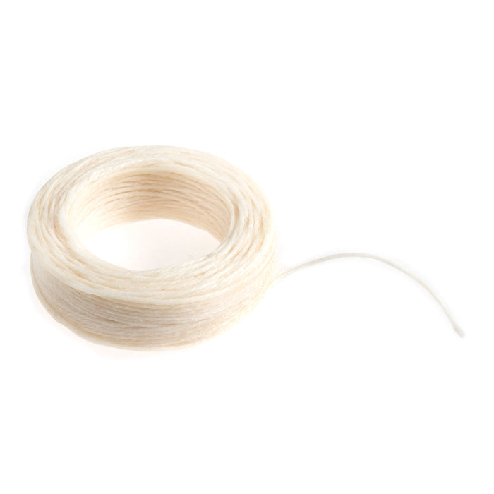 Trimits Waxed Thread White 22 Metres - CB921
