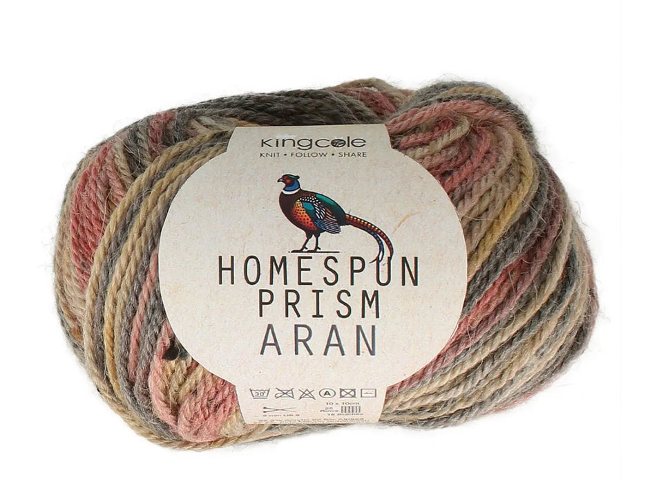 King Cole Homespun Prism Aran Yarn 50g - All Shades