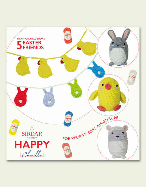 Sirdar Happy Chenille Book 9 - 5 Easter Friends Amigurumi - BK578