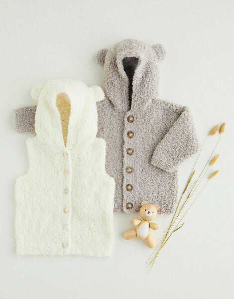 Knitting Pattern Hooded Gilet & Jacket 0-24 Months Sirdar Snuggly Snowflake Chunky - 5395