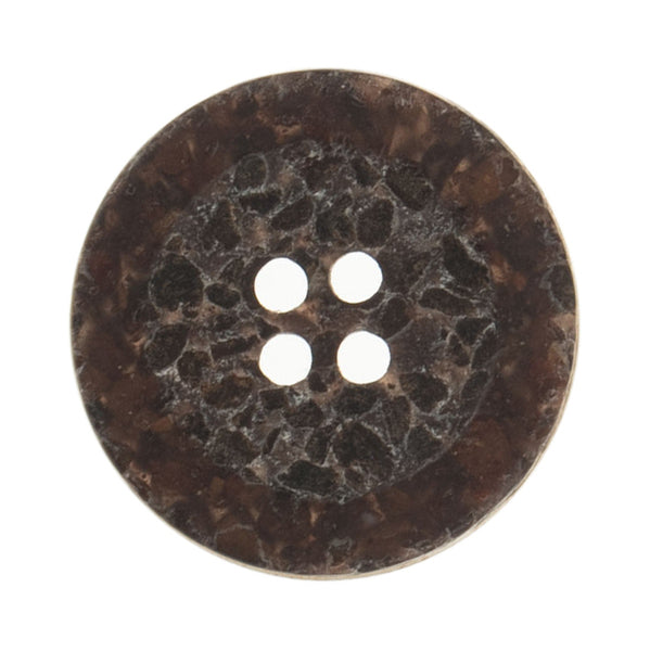 Trimits Buttons Eco-Conscious Recycled Macadamia 4 Hole 23mm Dark Brown - G467323/30