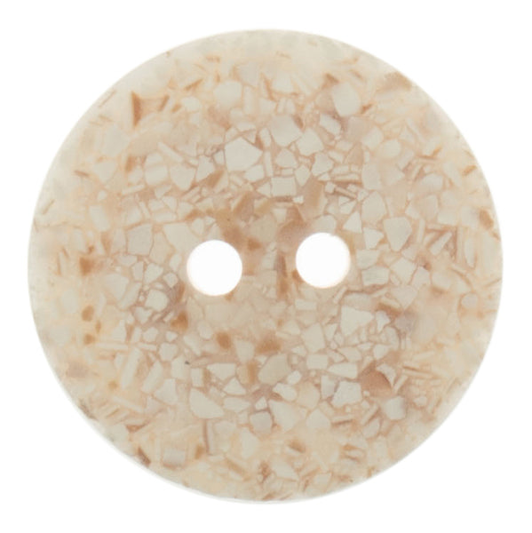 Trimits Buttons Eco-Conscious Recycled Eggshell Buttons 2 Hole 25mm Cream G467425/2