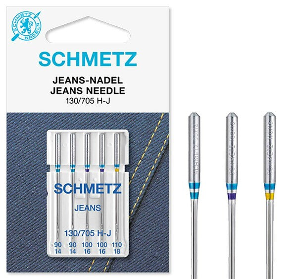 Schmetz Sewing Machine Needles Jeans 90/110 (14/18) - 130/705 H-J