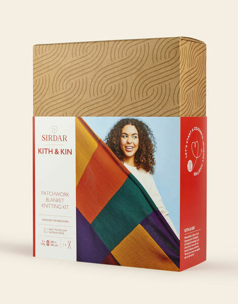 Sirdar Kith & Kin Patchwork Blanket Knitting Kit - G019–0001