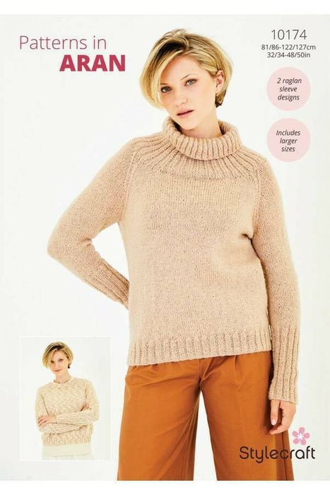Knitting Pattern Sweaters in Serene & Grace Aran 10174