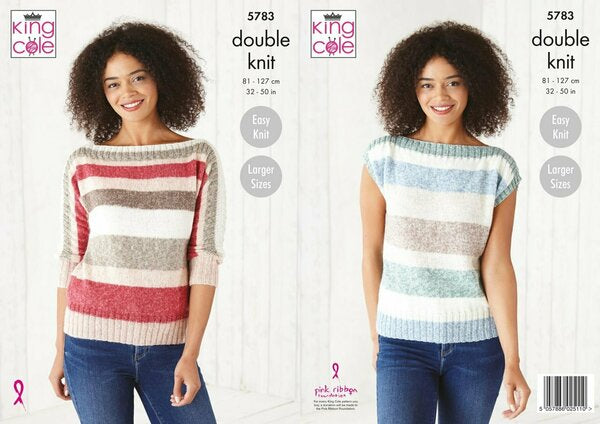 Knitting Patterns Sweater & Top King Cole Harvest DK - 5783