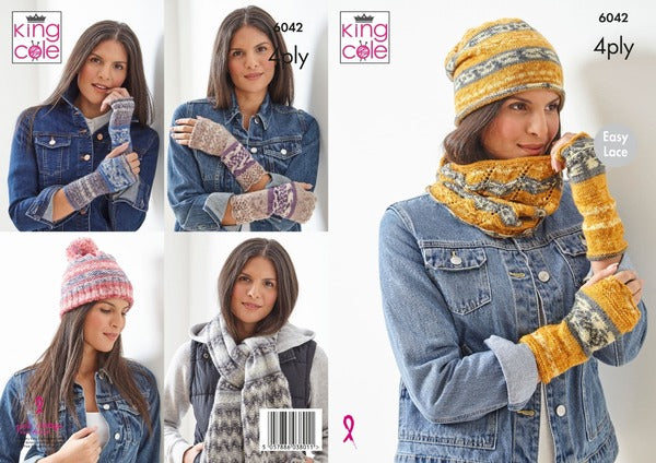 Knitting Pattern Accessories King Cole Norse 4 Ply - 6042