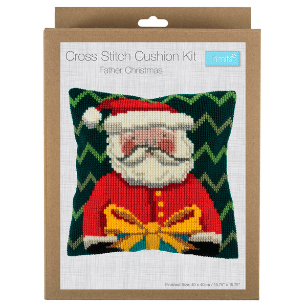 Cross Stitch Cushion Kit Father Christmas - GCS69