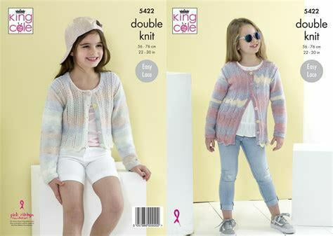 Knitting Pattern Childs Cardigans King Cole Beaches DK - 5422