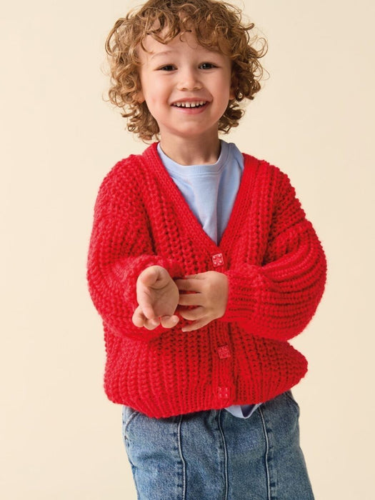 Knitting Pattern Pop Pop Children’s Cardigan Little Scandi Pop in Sirdar Snuggly Chunky 2630