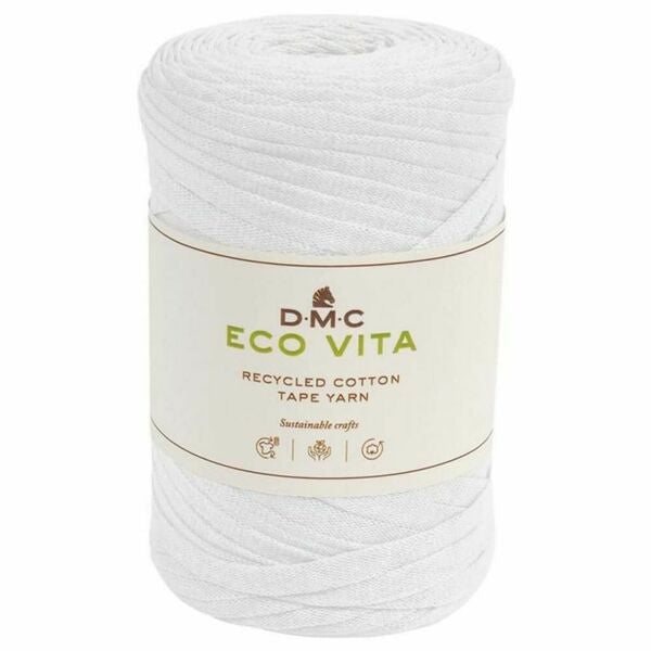 DMC Eco Vita Recycled Cotton Tape Yarn 250g - 01