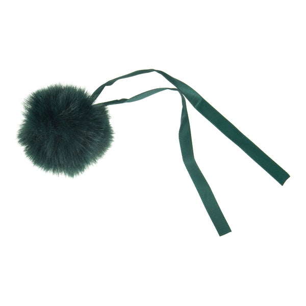 Trimits Faux Fur Pom Pom 6cm Dark Green - TTPOM06/DKGRN