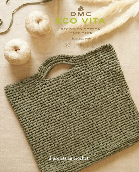 DMC Eco Vita Recycled Cotton Tape Yarn Crochet Pattern Booklet - 2 Projects 15876/E22