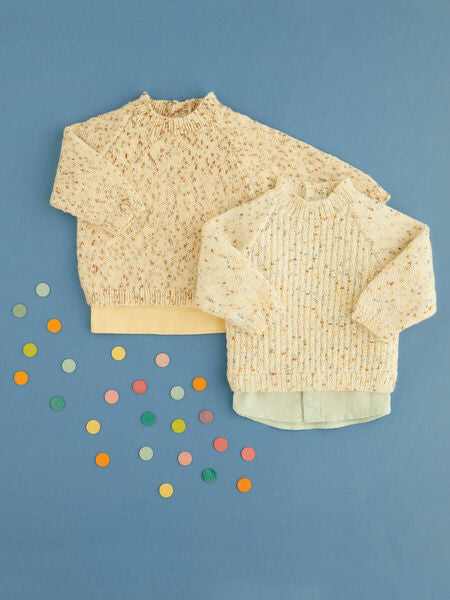 Knitting Pattern Spotty round Neck Sweaters 0-2 Years Hayfield Bonus Spots DK - 5443