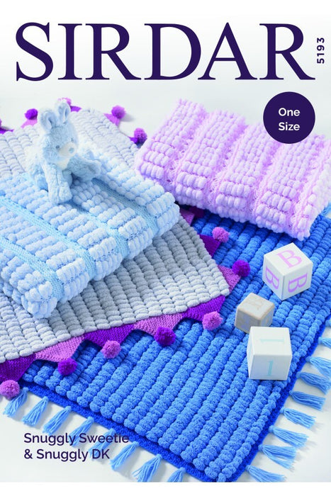 Knitting Pattern Blankets in Sirdar Snuggly Sweetie and Snuggly DK 5193