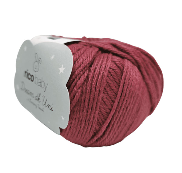 Rico Baby Dream Uni DK Baby Yarn 50g - Burgundy 019 (Discontinued)