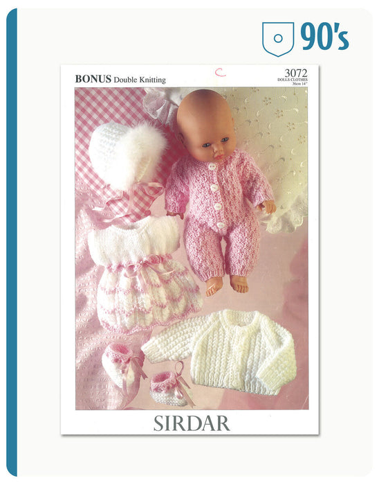 Knitting Pattern Dolls Clothes in Sirdar Bonus DK 3072