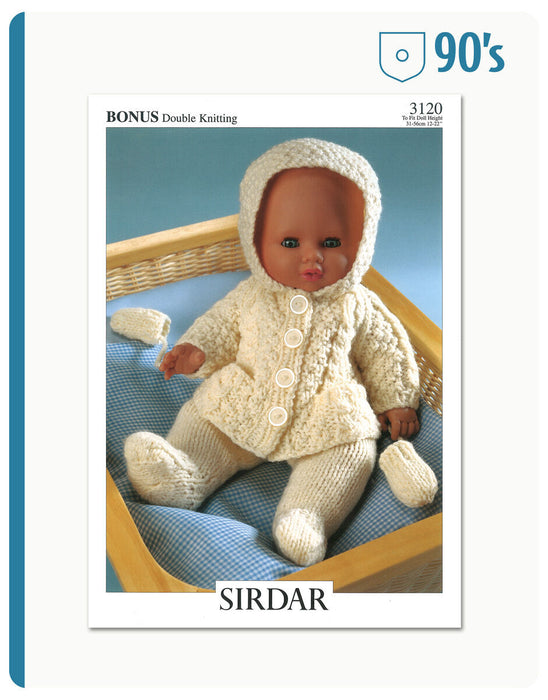 Knitting Pattern Doll’s Outfit in Sirdar Bonus DK 3120