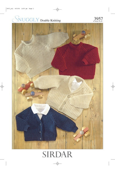 Knitting Pattern Cardigans and Sweaters in Sirdar Snuggly DK 3957