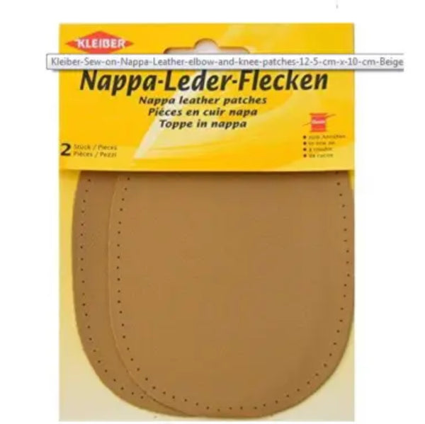 Kleiber Nappa Leather Patches Pack of 2 Beige - 85007