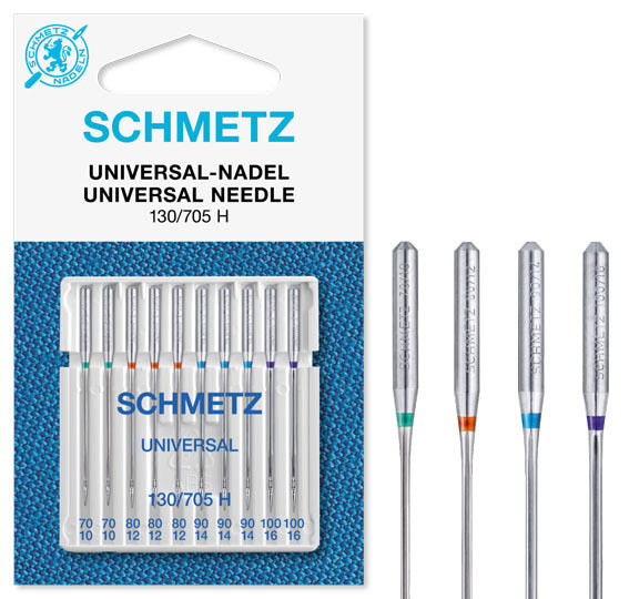 Schmetz Sewing Machine Needles Universal Assorted 10 Pieces 70/10 - 100/16