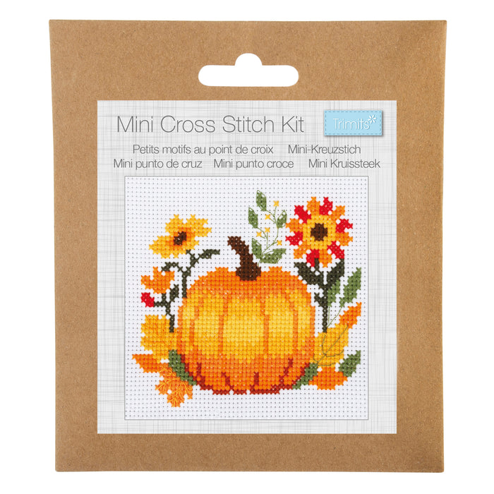 Trimits Mini Cross Stitch Kit Pumpkin GCS201