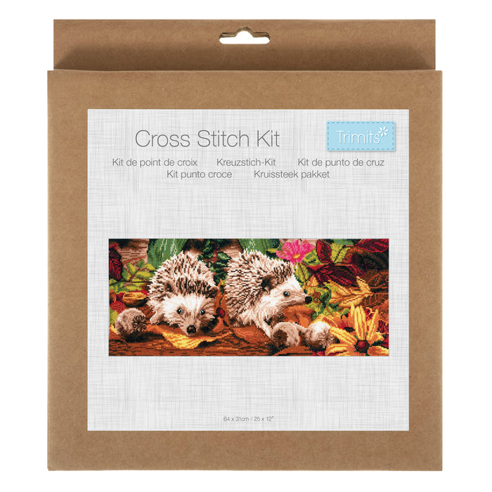 Trimits Cross Stitch Kit Hedgehogs GCS217