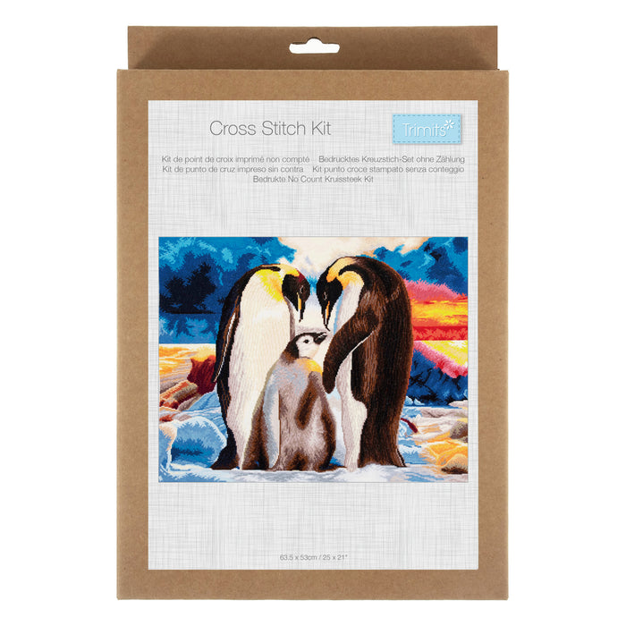 Trimits Cross Stitch Kit XL Penguins GCS218