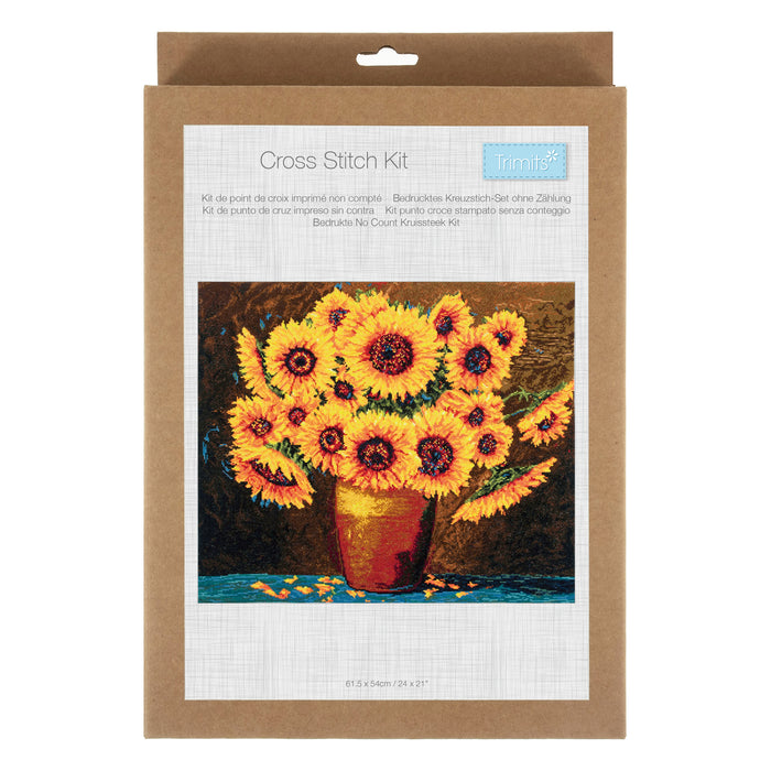 Trimits Cross Stitch Kit XL Sunflower Bloom GCS221