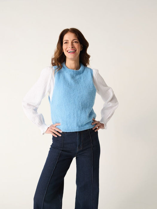 Knitting Pattern Lofty Layer Vest in Sirdar Soft Down DK 10885