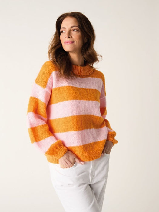 Knitting Pattern Big Stripe Sweater in Sirdar Soft Down DK 10883