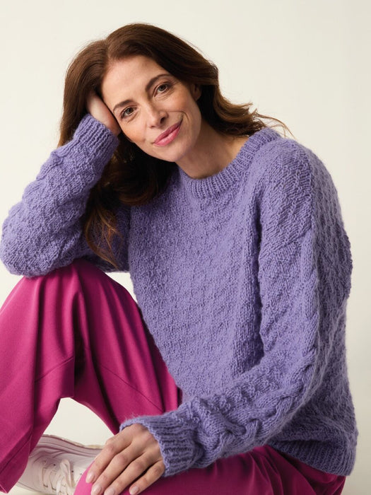 Knitting Pattern Soft Cable Sweater in Sirdar Soft Down DK 10881