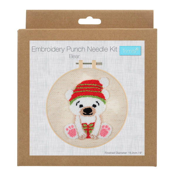 Trimits Embroidery Punch Needle Kit Bear - GCK175