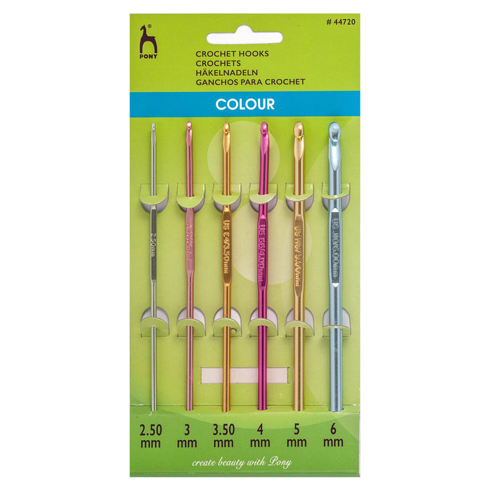 Pony Colour Crochet Hook Set 2.50mm - 6.00mm - P44720