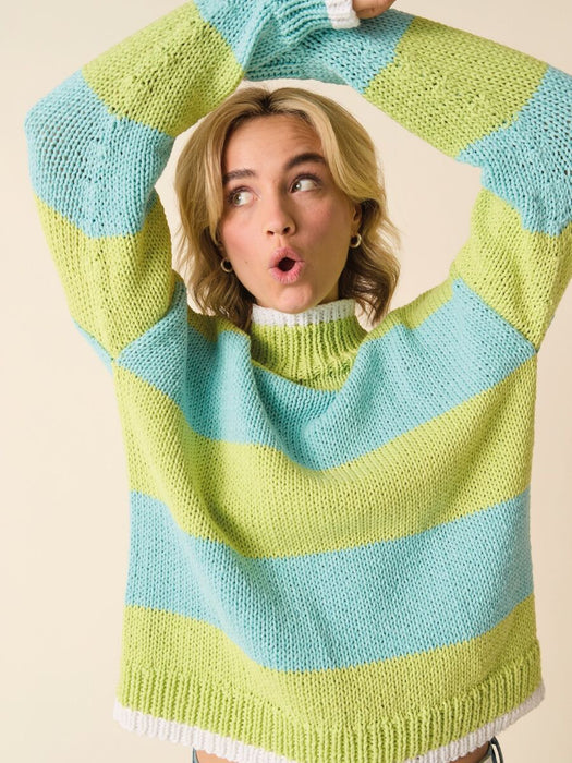 Knitting Pattern Rom Com Roll Neck Sweater in Sirdar Stories Chunky 10874