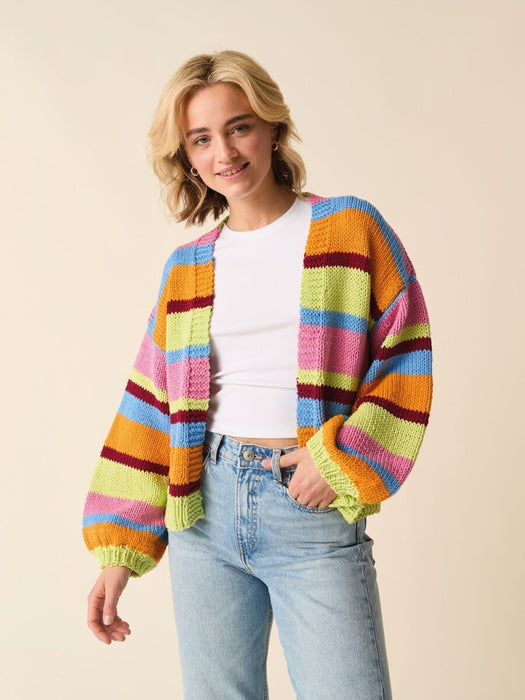 Knitting Pattern Vibe Crop Cardigan in Sirdar Stories Chunky 10870