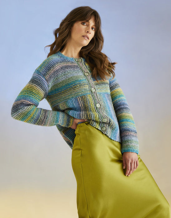 Knitting Pattern Rip Tide Cardi in Sirdar Jewelspun With Wool Chunky 10704