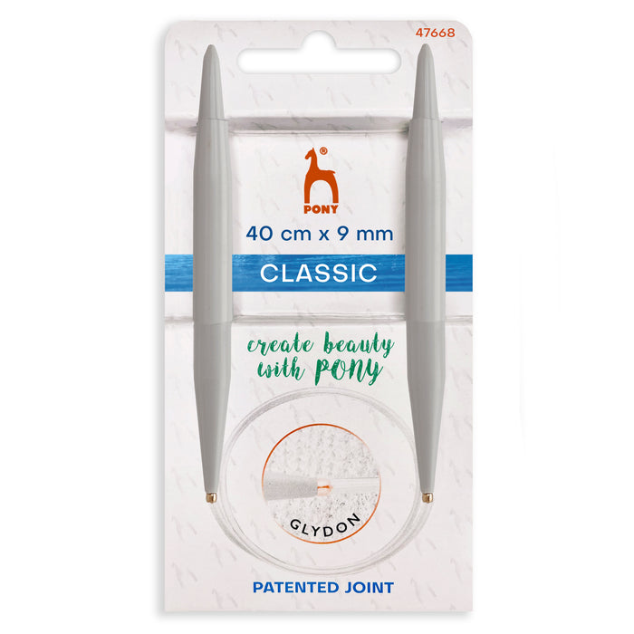 Pony Classic Fixed Circular Knitting Needles 9.00mm 40cm - P47668