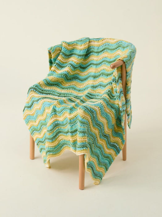 Knitting Pattern Wave Knit Blanket in Hayfield Spirit Chunky 10862