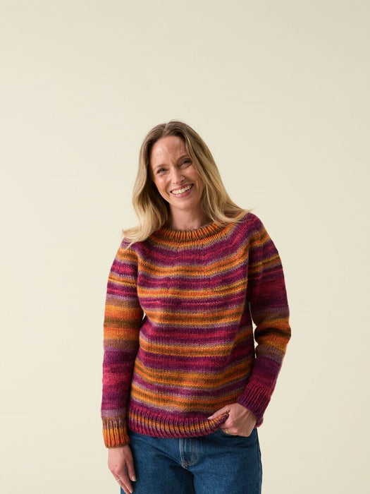 Knitting Pattern Top-Down Yoke Sweater in Hayfield Spirit Chunky 10858